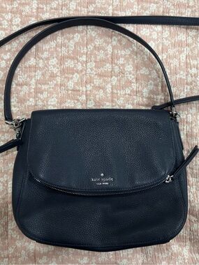 Kate Space Blue Pebbled Crossbody